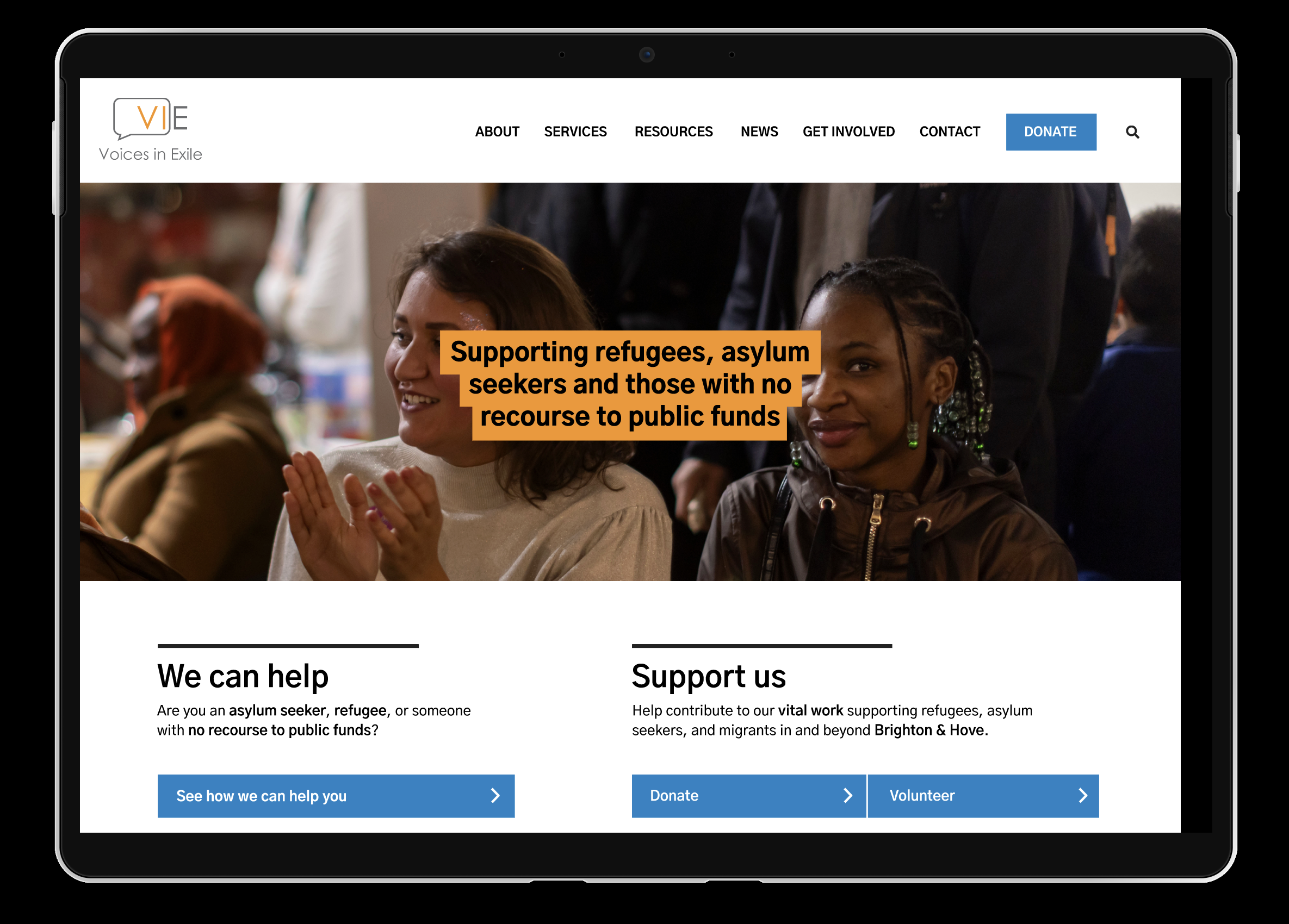 Voices in Exile homepage